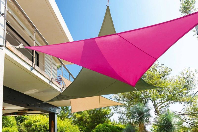 Voile d'ombrage triangulaire CURACAO 3m, 4m ou 5m